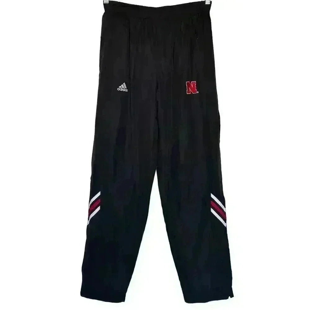 ADIDAS Men’s Small Climalite Track Pants Nebraska Cornhuskers Logo
